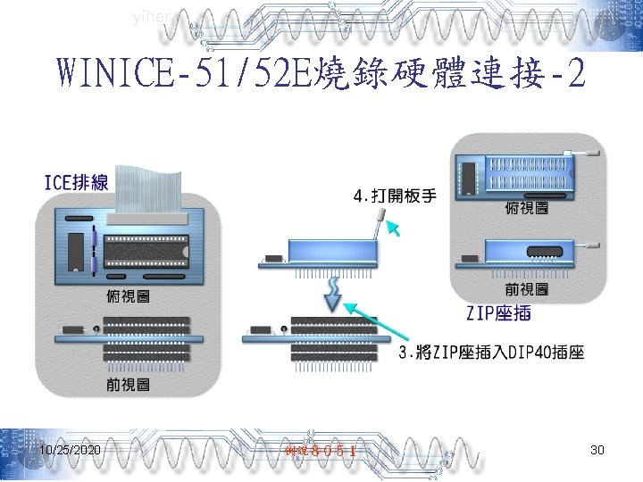 yiher WINICE-51/52 E燒錄硬體連接-2 10/25/2020 例說８０５１ 30 