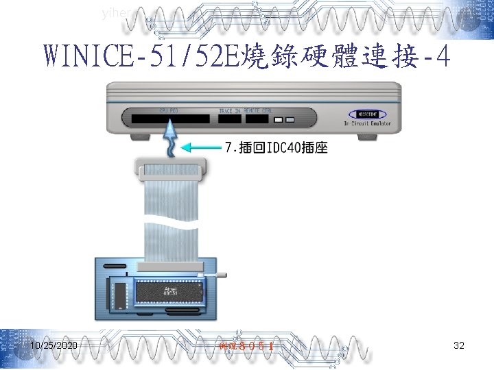 yiher WINICE-51/52 E燒錄硬體連接-4 10/25/2020 例說８０５１ 32 