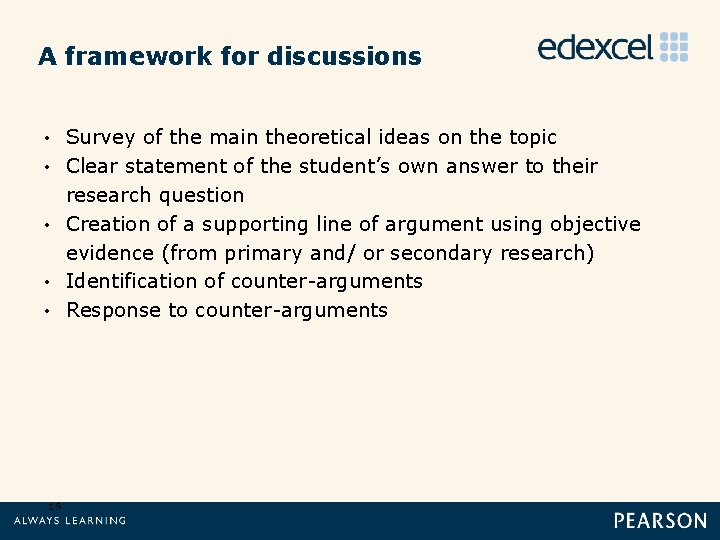 A framework for discussions • • • 19 Survey of the main theoretical ideas