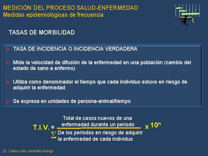 MEDICIÓN DEL PROCESO SALUD-ENFERMEDAD Medidas epidemiológicas de frecuencia TASAS DE MORBILIDAD Ø TASA DE