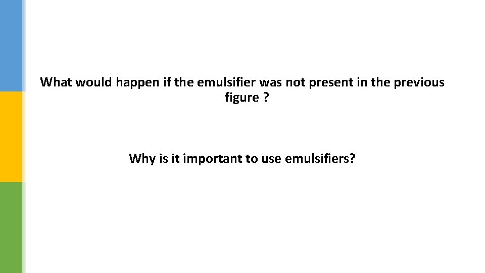 What would happen if the emulsifier was not present in the previous figure ?