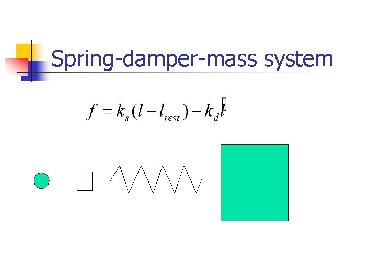 Spring-damper-mass system 