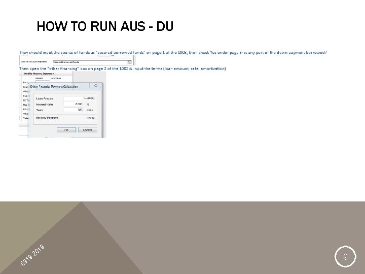 HOW TO RUN AUS - DU 9 1 09 19 20 9 