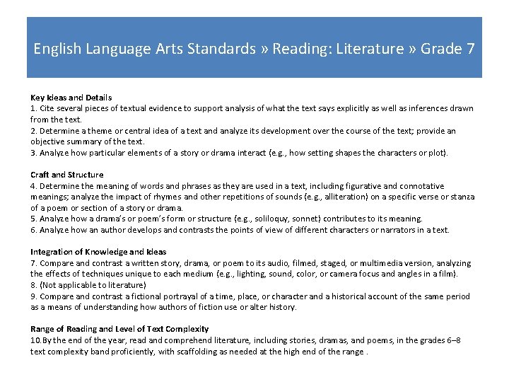 English Language Arts Standards » Reading: Literature » Grade 7 Key Ideas and Details