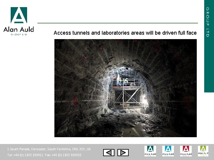 Access tunnels and laboratories areas will be driven full face 1 South Parade, Doncaster,