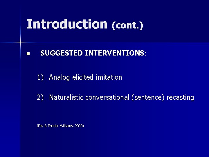 Effects of Conversational Recasting with Imitation on the