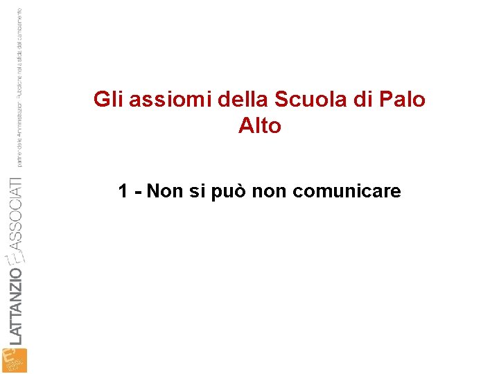 Gli assiomi della Scuola di Palo Alto 1 - Non si può non comunicare