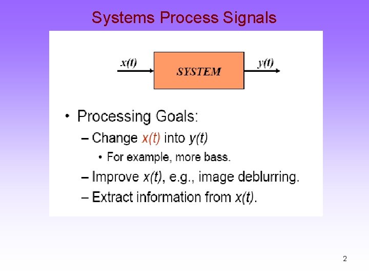 Systems Process Signals 2 