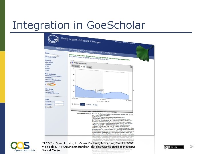 Integration in Goe. Scholar OL 2 OC – Open Linking to Open Content, München,