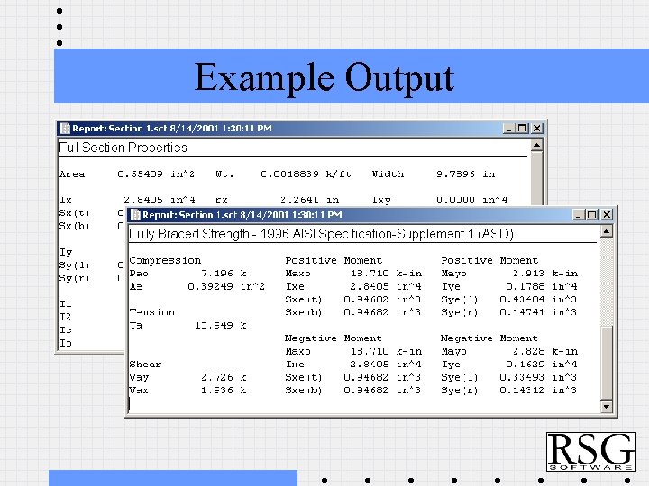 Example Output 