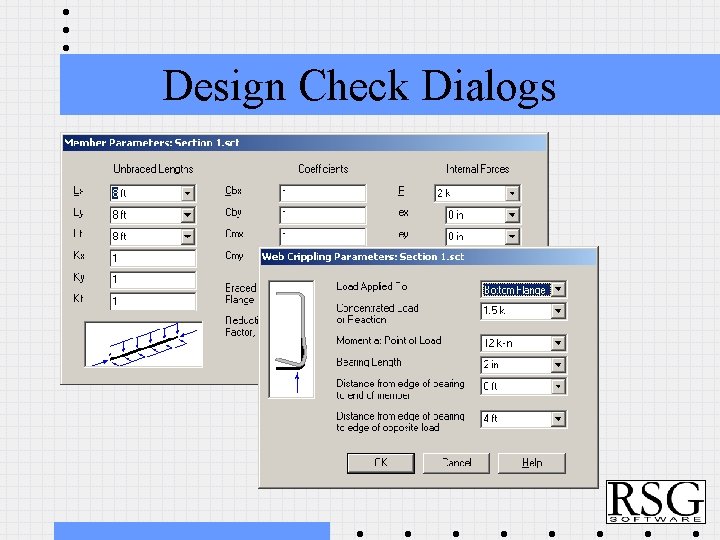 Design Check Dialogs 