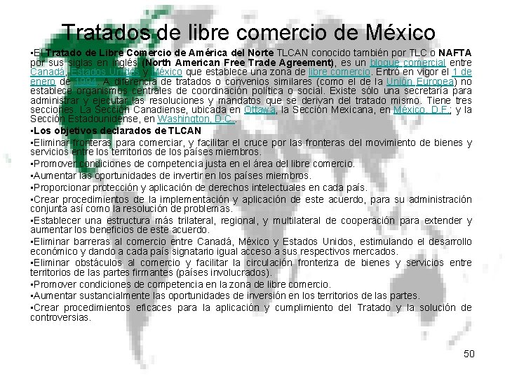 Tratados de libre comercio de México • El Tratado de Libre Comercio de América
