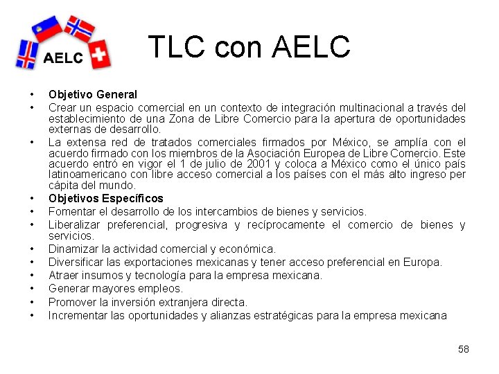 TLC con AELC • • • Objetivo General Crear un espacio comercial en un