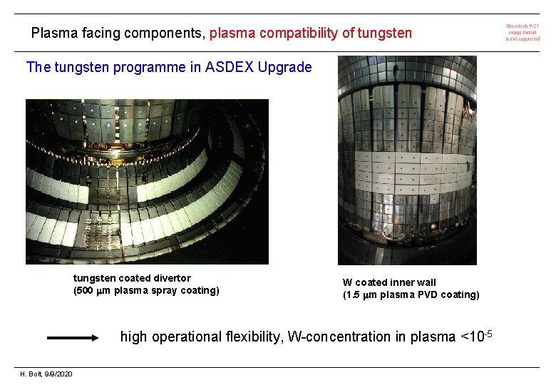 Plasma facing components, plasma compatibility of tungsten The tungsten programme in ASDEX Upgrade tungsten