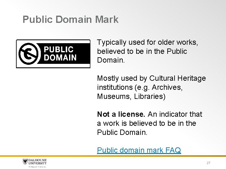 Public Domain Mark Typically used for older works, believed to be in the Public Public Domain Mark Typically used for older works, believed to be in the Public