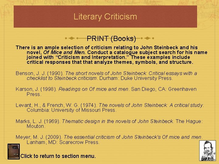 Literary Criticism PRINT (Books) There is an ample selection of criticism relating to John Literary Criticism PRINT (Books) There is an ample selection of criticism relating to John