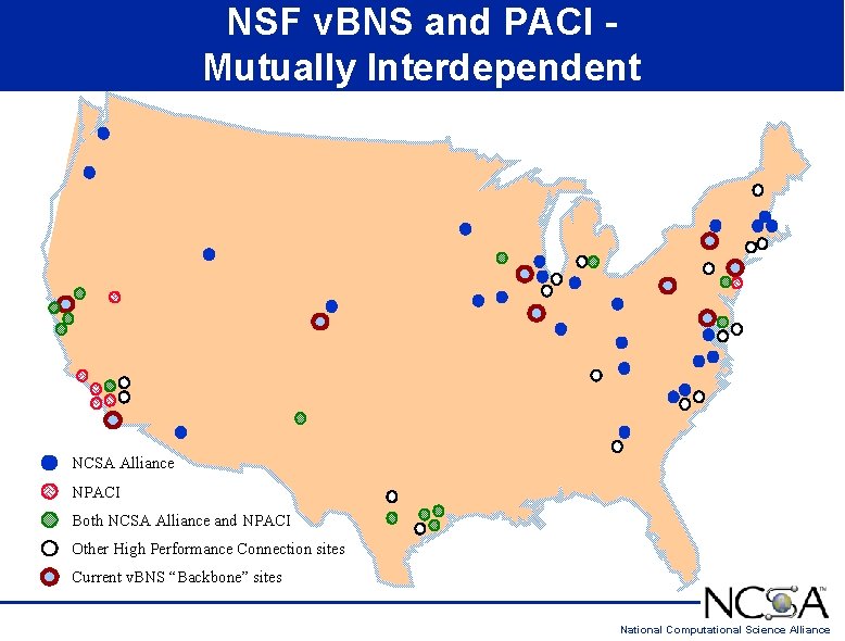 NSF v. BNS and PACI Mutually Interdependent NCSA Alliance NPACI Both NCSA Alliance and