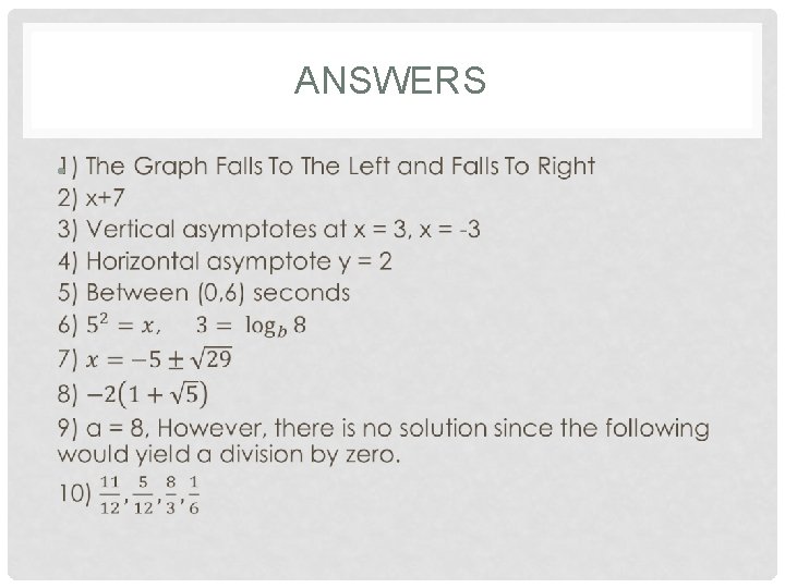 ANSWERS • 