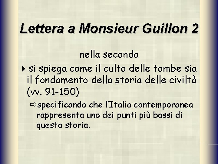 Lettera a Monsieur Guillon 2 nella seconda 4 si spiega come il culto delle