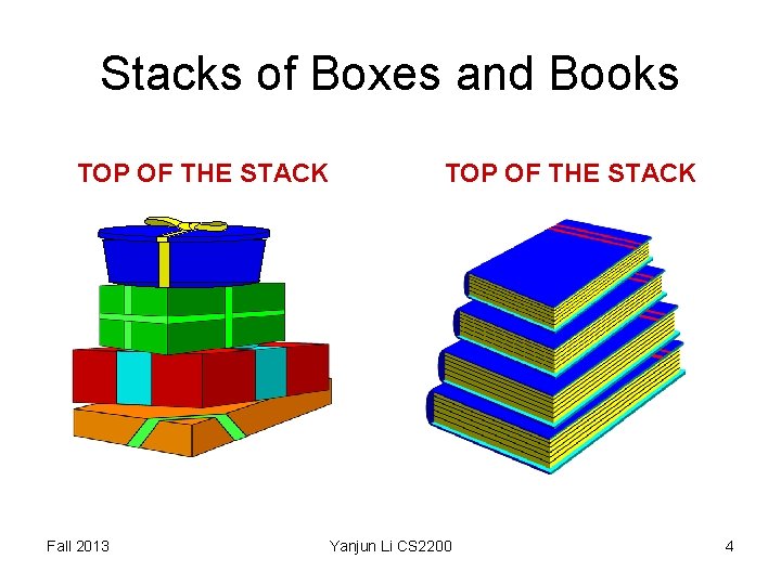 Stacks of Boxes and Books TOP OF THE STACK Fall 2013 TOP OF THE Stacks of Boxes and Books TOP OF THE STACK Fall 2013 TOP OF THE