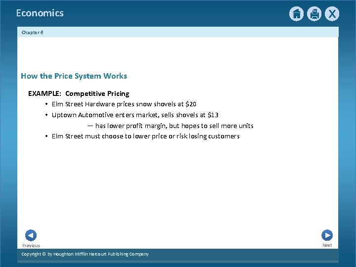 Economics Chapter 6 How the Price System Works EXAMPLE: Competitive Pricing • Elm Street