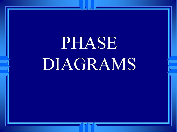 PHASE DIAGRAMS 