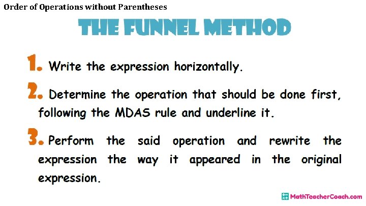 Order of Operations without Parentheses 