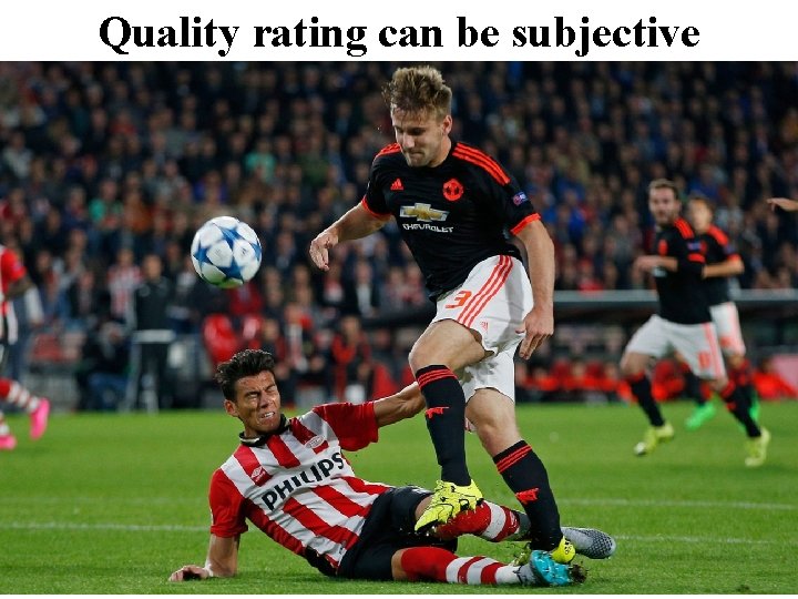 Quality rating can be subjective 