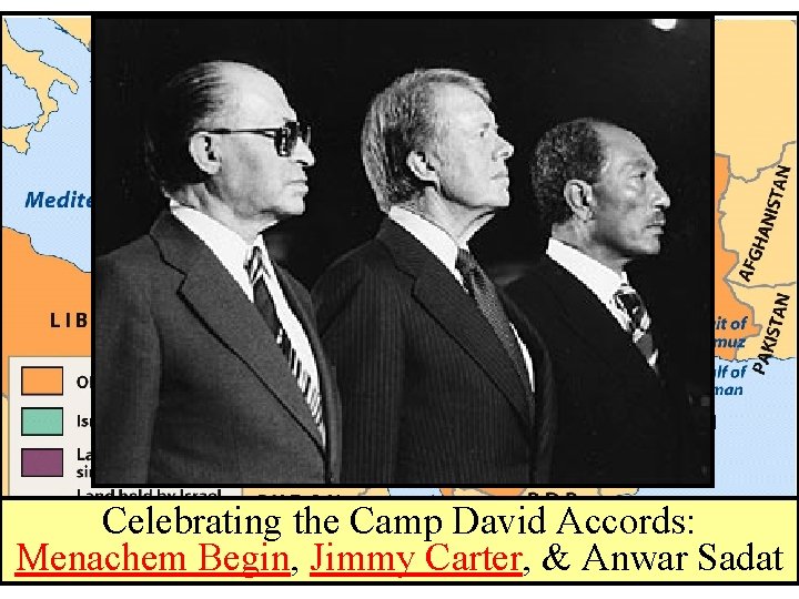 Celebrating the Camp David Accords: Menachem Begin, Jimmy Carter, & Anwar Sadat 
