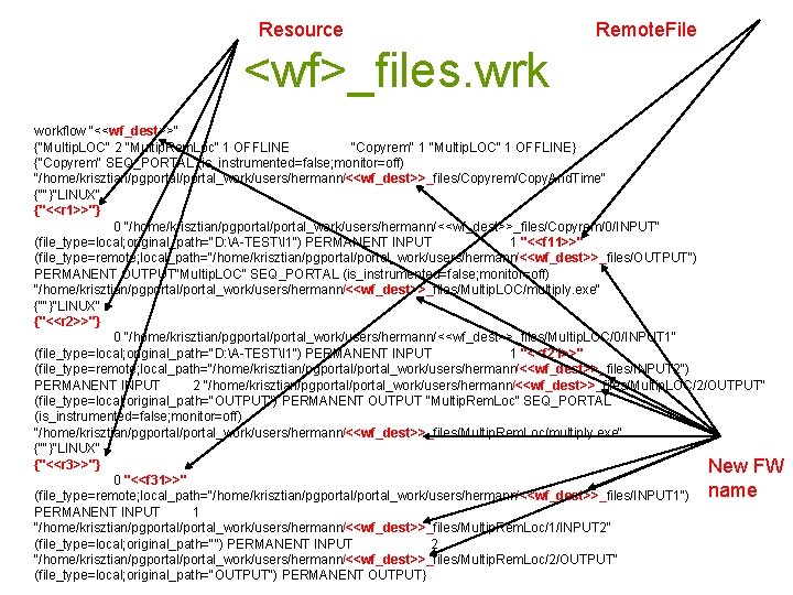 Resource Remote. File <wf>_files. wrk workflow "<<wf_dest>>" {"Multip. LOC" 2 "Multip. Rem. Loc" 1