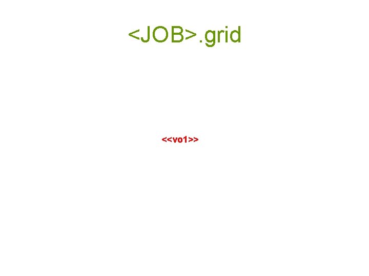 <JOB>. grid <<vo 1>> 