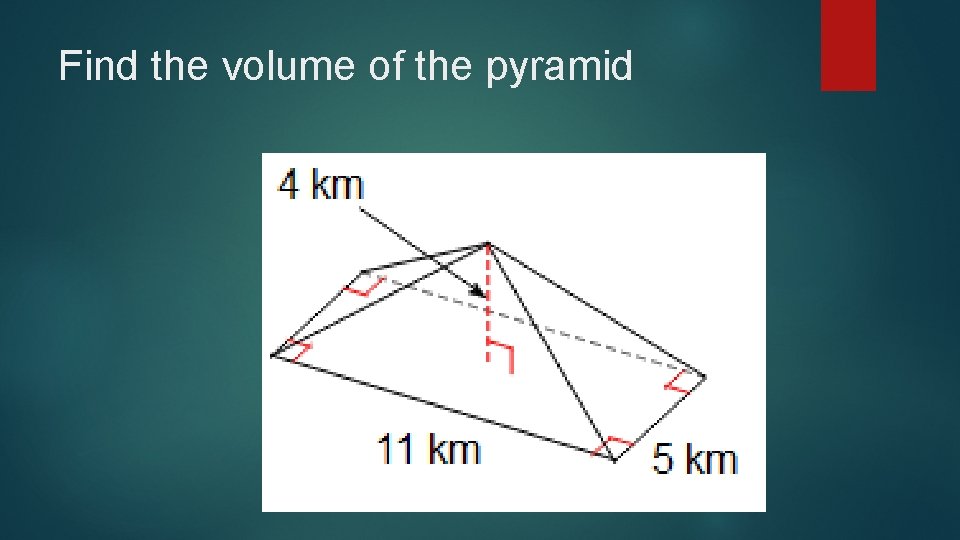 Find the volume of the pyramid 