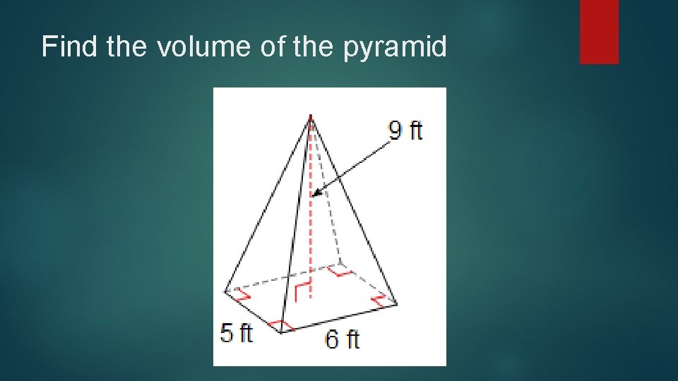 Find the volume of the pyramid 