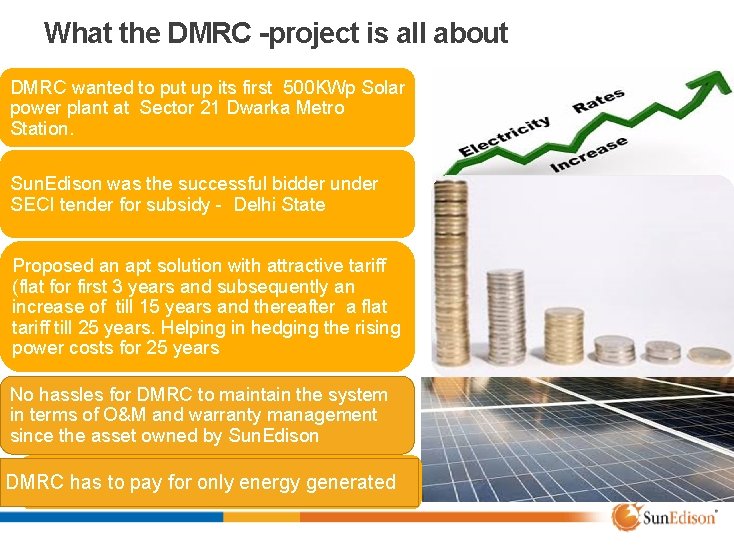 What the DMRC -project is all about DMRC wanted to put up its first