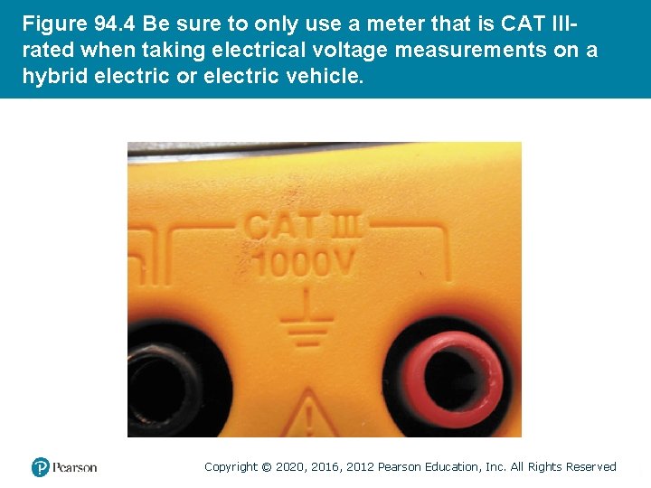 Figure 94. 4 Be sure to only use a meter that is CAT IIIrated