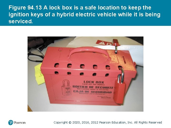Figure 94. 13 A lock box is a safe location to keep the ignition