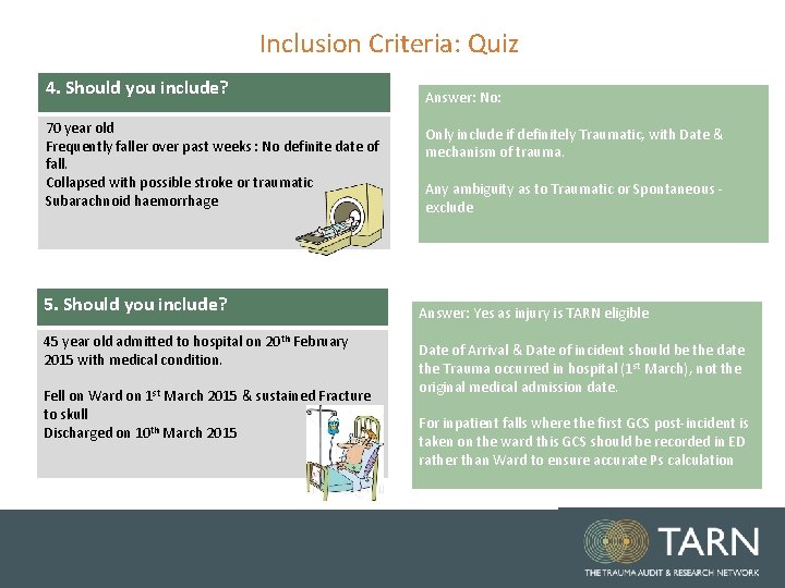 Inclusion Criteria: Quiz 4. Should you include? 70 year old Frequently faller over past
