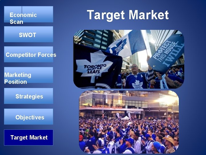 Economic Scan SWOT Competitor Forces Marketing Position Strategies Objectives Target Market 