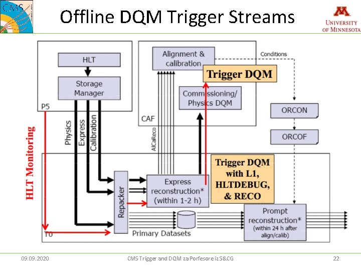 Offline DQM Trigger Streams 09. 2020 CMS Trigger and DQM za Porfesore iz S&CG