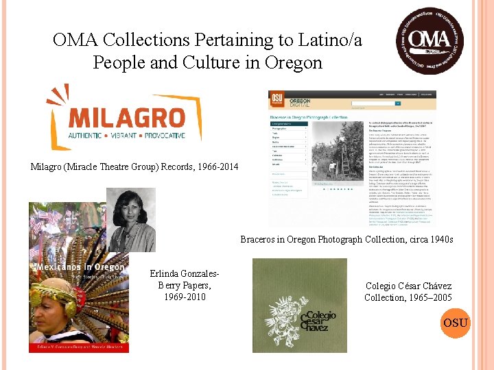 OMA Collections Pertaining to Latino/a People and Culture in Oregon Milagro (Miracle Theatre Group)