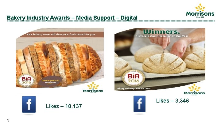 Bakery Industry Awards – Media Support – Digital Likes – 10, 137 9 Likes