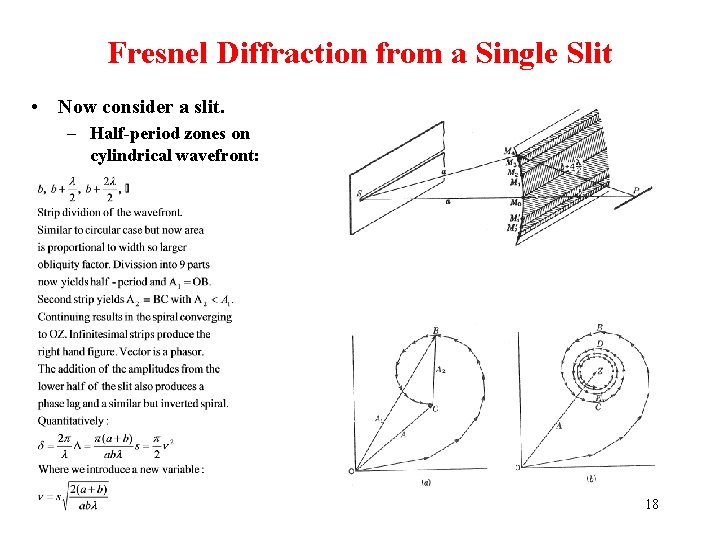 Fresnel Diffraction from a Single Slit • Now consider a slit. – Half-period zones