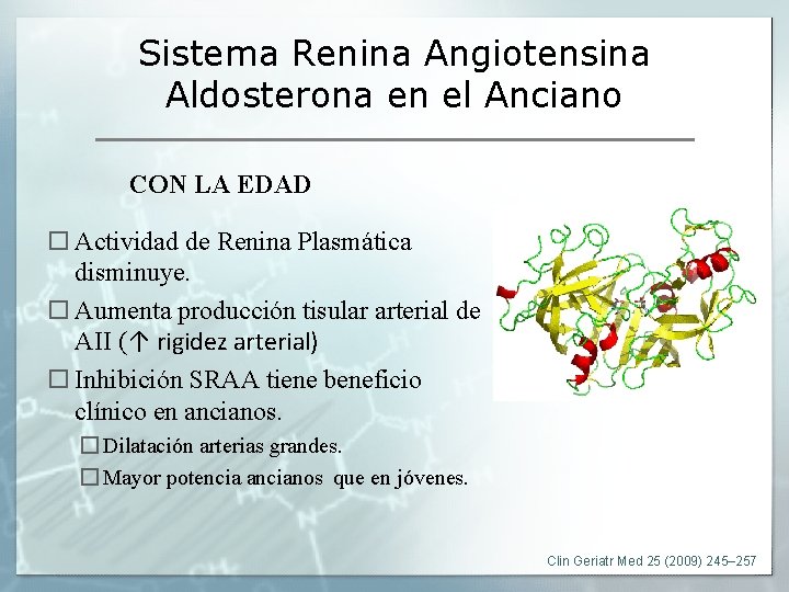Sistema Renina Angiotensina Aldosterona en el Anciano CON LA EDAD Actividad de Renina Plasmática