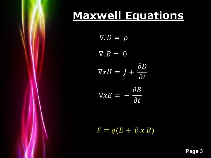 Maxwell Equations Powerpoint Templates Page 3 