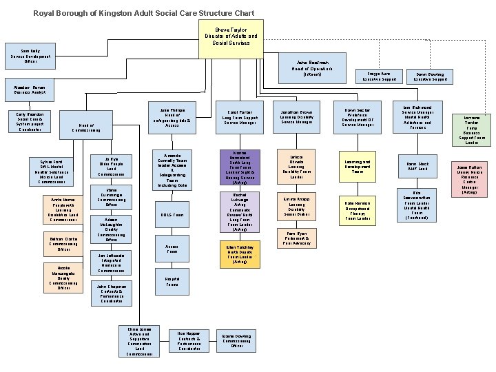 Royal Borough of Kingston Adult Social Care Structure Chart Steve Taylor Director of Adults