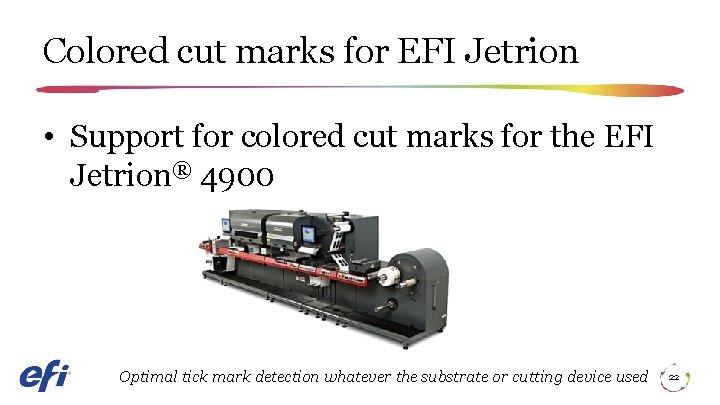 Colored cut marks for EFI Jetrion • Support for colored cut marks for the