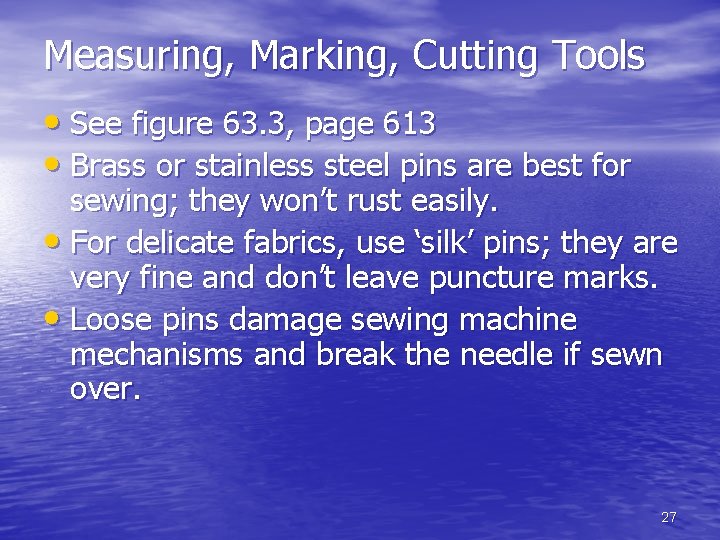Measuring, Marking, Cutting Tools • See figure 63. 3, page 613 • Brass or Measuring, Marking, Cutting Tools • See figure 63. 3, page 613 • Brass or