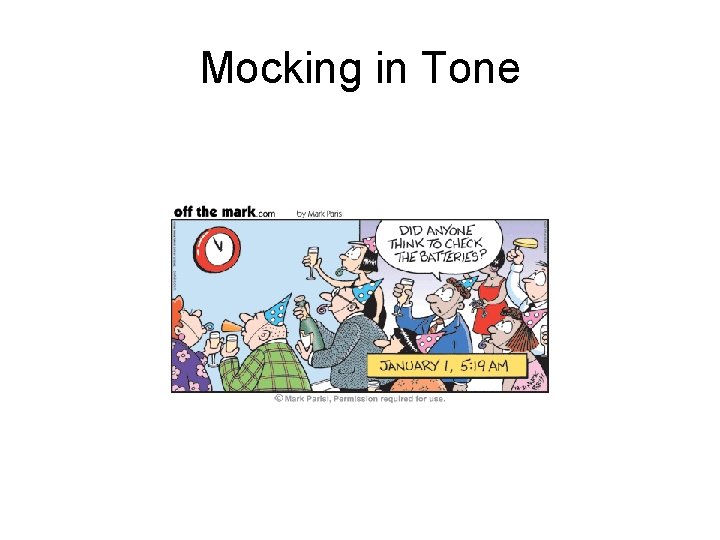 Mocking in Tone 