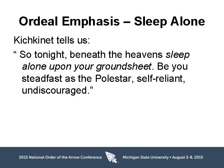 Ordeal Emphasis – Sleep Alone Kichkinet tells us: “ So tonight, beneath the heavens
