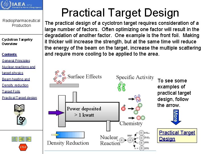 Radiopharmaceutical Production Cyclotron Targetry Overview Contents Practical Target Design The practical design of a